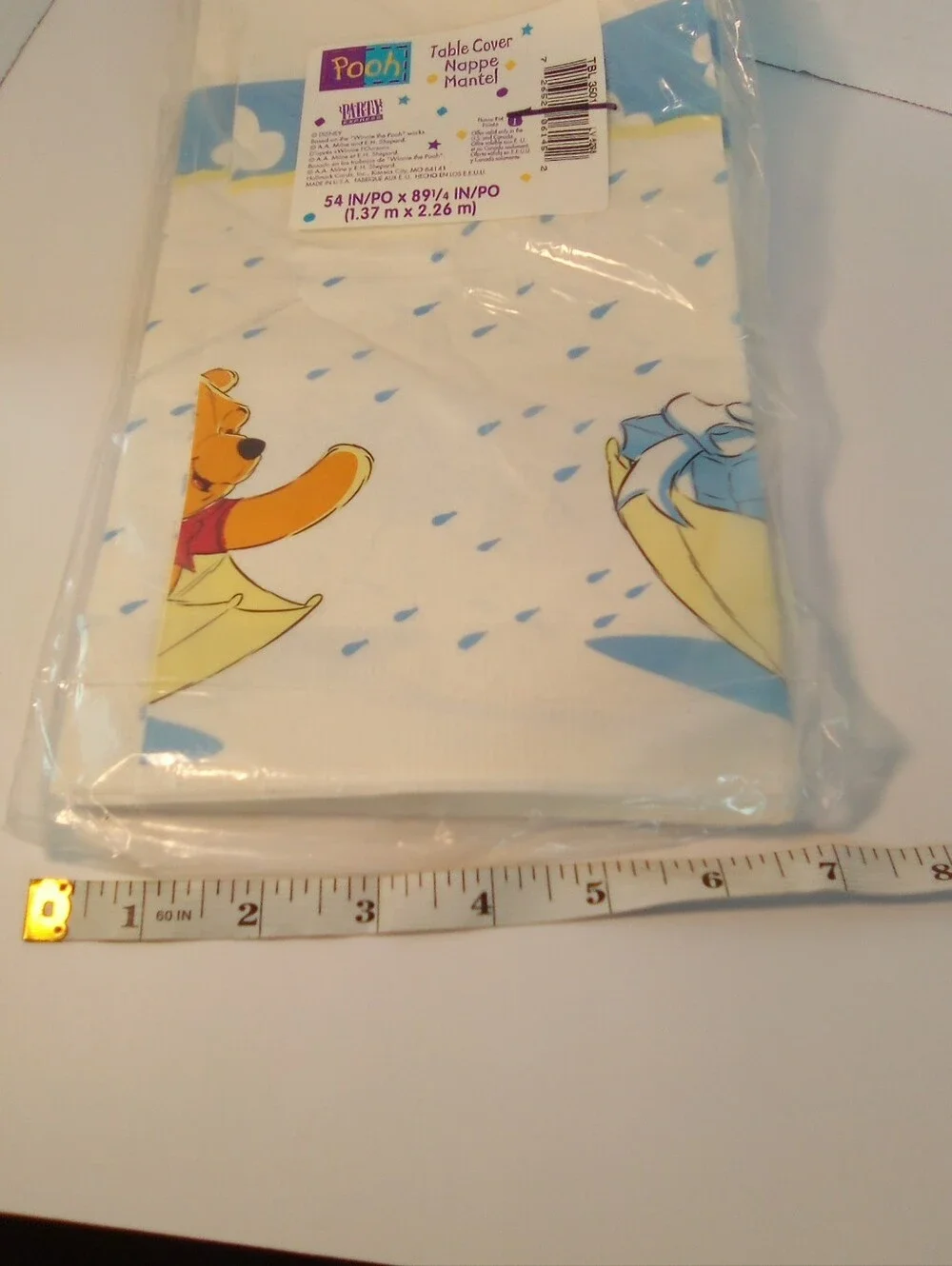 Vintage Winnie The Pooh Raining Baby Shower Table Cloth Paper Set Of 4